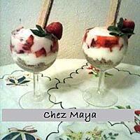 recette Verrines de fraises au yaourt