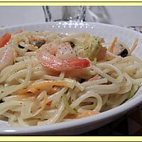 recette Spaghetti et moules sauce safran