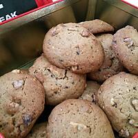 recette Cookies express choco-framboise-nougat