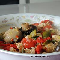 recette Aiguillettes de poulet aux légumes
