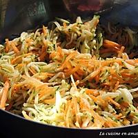 recette Salade de courgettes, carottes à la vinaigrette sauce soja