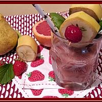 recette Smoothie fraises, pamplemousse, poire, basilic