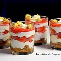 recette Verrine crème de mascarpone, fraises et spéculoos