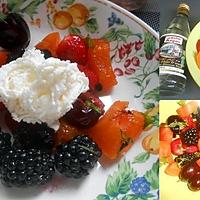 recette SALADE DE FRUITS A LA FLEUR D'ORANGER ET BASILIC