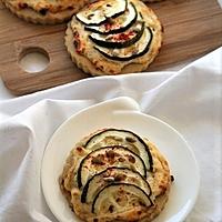 recette Tartelettes ricotta-courgettes, bio {sans gluten / sans oeufs / végétarien}