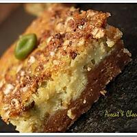 recette ** Divin ce cheesecake ricotta pistache & son pralin croustillant aux flocons d'avoine**