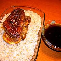 recette Roti de magret de canard à l'orange et riz aux graines de sésame torréfiées