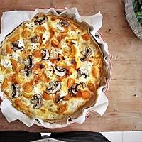recette Quiche potimarron, champignons et thon