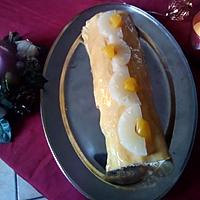 recette Bûche de Noël exotique à l'ananas et à la mangue - signé l'atelier des chefs.
