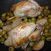 recette Petites cailles aux olives vertes