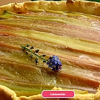 recette Tarte Amandine compote de pomme et rhubarbe