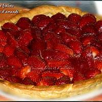 recette Tarte aux fraises et crème d'amandes