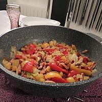 recette Chou chinois aux poivrons et lardons