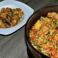 recette Riz au poulet et légumes cuisson au four