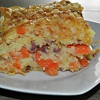 recette Gratin de pomme de terre aux carottes et lardons fumés