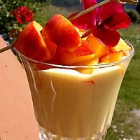 recette Mousse mangue et pêche au lait concentré , un dessert en 10min!
