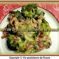 recette Gratin de brocolis, béchamel et Beaufort