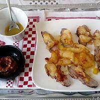 recette magret  de canard  sauce au miel,  pommes roties de michéle  croquant fondant