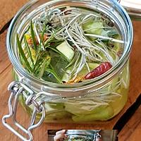 recette Queue de brocoli au vinaigre ,feuilles de curry et sauge