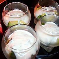 recette Verrines de concombre au yaourt et sirop de citron vert