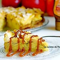 recette Gâteau invisible aux pommes et combava et son filet de caramel au beurre salé Raffolé