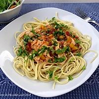 recette Spaghettis au poulet cuit, version express