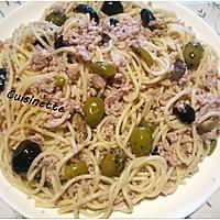 recette Spaghettis au veau,et olives.