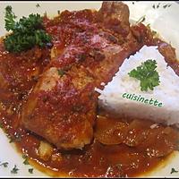 recette Filet mignon de porc sauce tomate,curcuma.cookéo.