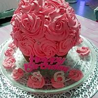 recette Birthday  Cupcake # géant à la framboise ....