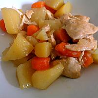 recette Escalopes de poulet aux pommes de terre et carottes en cocotte