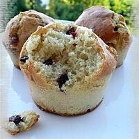 recette Muffins au chocolat blanc & aux cranberries