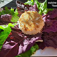 recette Sérac des montagnes au panko sur salade d'arroche