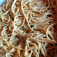 recette spaghetti aux Parmesan et à l'ail
