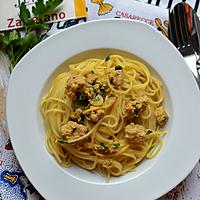 recette Spaghetti au safran et au thon