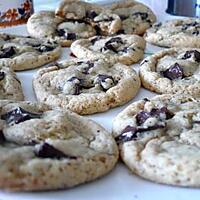 recette Vrais cookies américains moelleux aux pépites de chocolat
