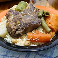 recette Couscous à l'agneau- Fèves fraîches et légumes