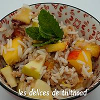 recette salade de riz au thon et fruits frais