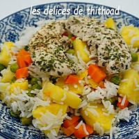 recette salade de riz, poulet et ananas