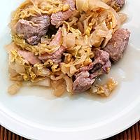recette Wok au porc et au chou chinois