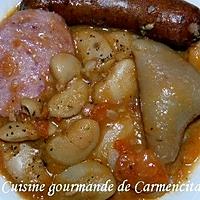 recette Haricots (Garrofon) de Valence à la saucisse fumée