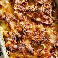 recette Gratin de butternut au chèvre et aux lardons