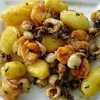 recette Seiches Gambas,Pommes de terre Nouvelles