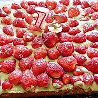 recette PALET BRETON A LA CREME PATISSIERE PISTACHE ET FRAISE.