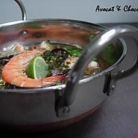 recette ** Soupe express aux crevettes, petits pois, champignons noirs & vermicelles de riz chinois**