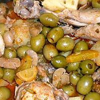 recette Tajine de poulet aux olives et aux champignons