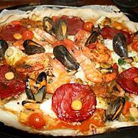 recette Pizza espagnol (paëlla)