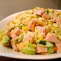 recette ~Salade de pois chiches et jambon~ 