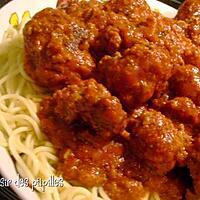 recette ~Spaghettis aux boulettes de viande~ 