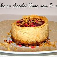 recette Ooo Cheesecake au chocolat blanc, rose & violette ooO