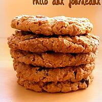 recette Cookies aux flocons d'avoine & au beurre de cacahuètes